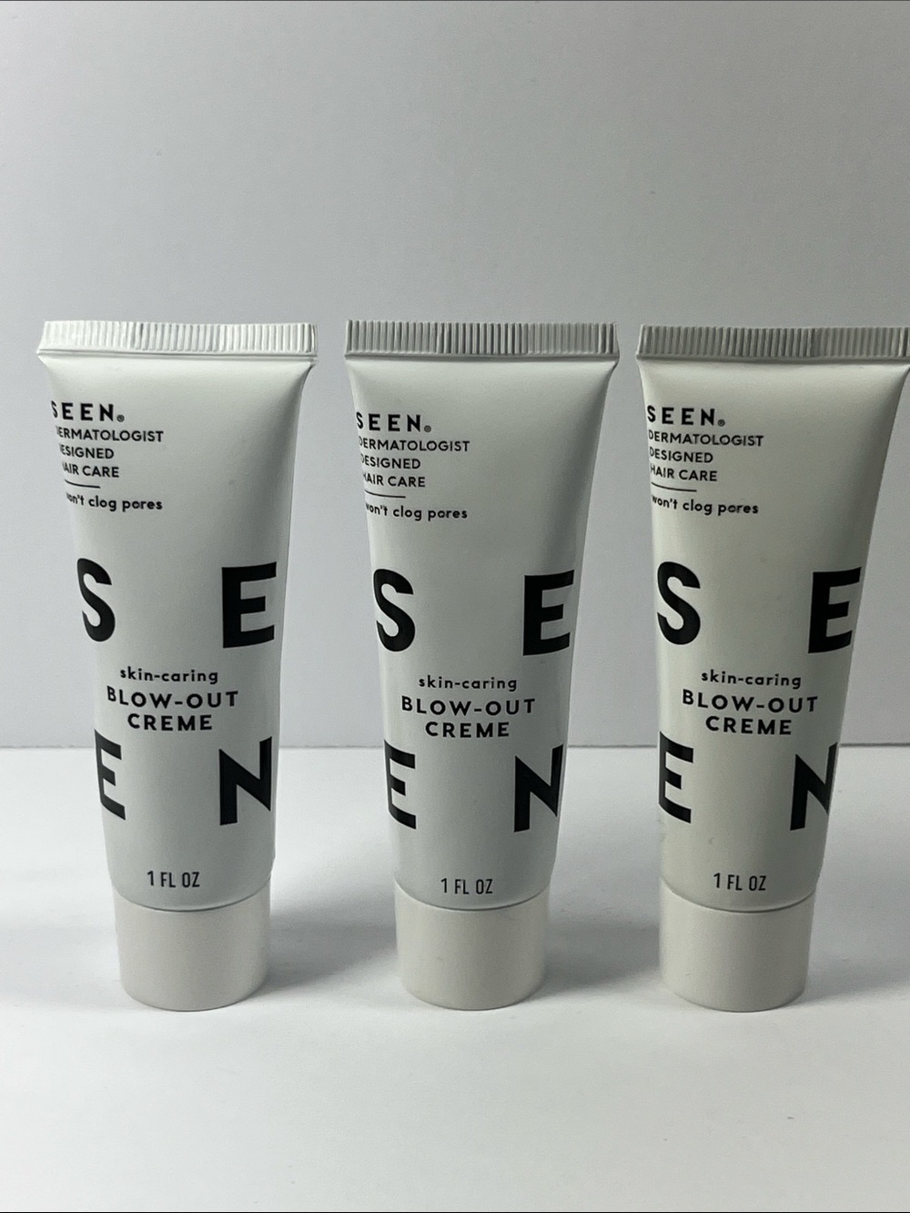 3 SEEN Skin Caring Blow-Out Creme 1 oz each